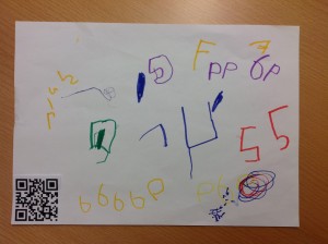 QR-kod för dokumentation om vad en teckning föreställer
